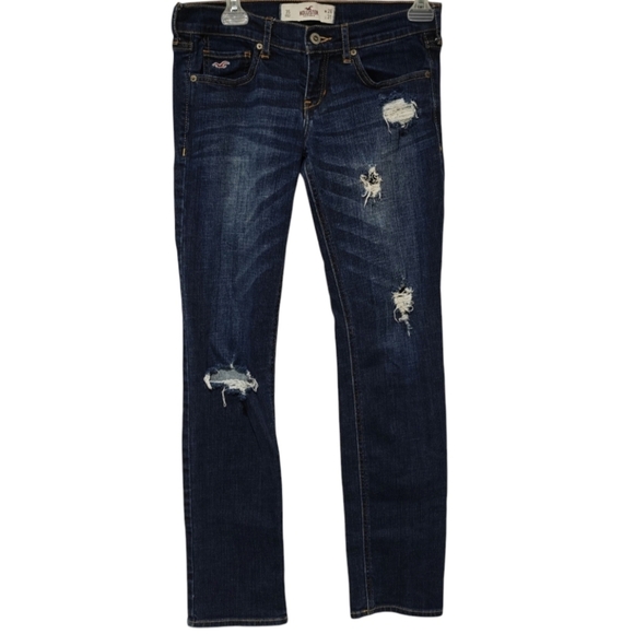 Hollister Denim - Y2K Hollister Jeans Distressed Size 3 S Dark Wash Laguna Skinny Slight Stretch